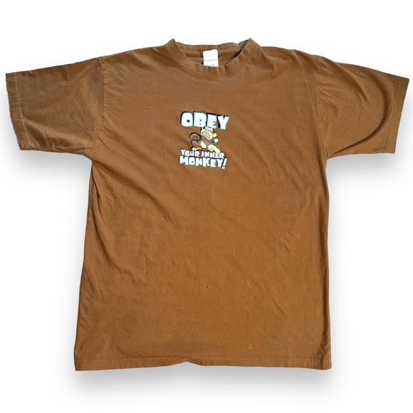 Funko Other - Funko Obey “your inner monkey” graphic brown T-shirt XL streetwear